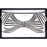 Black & White Stripy Bow Garland