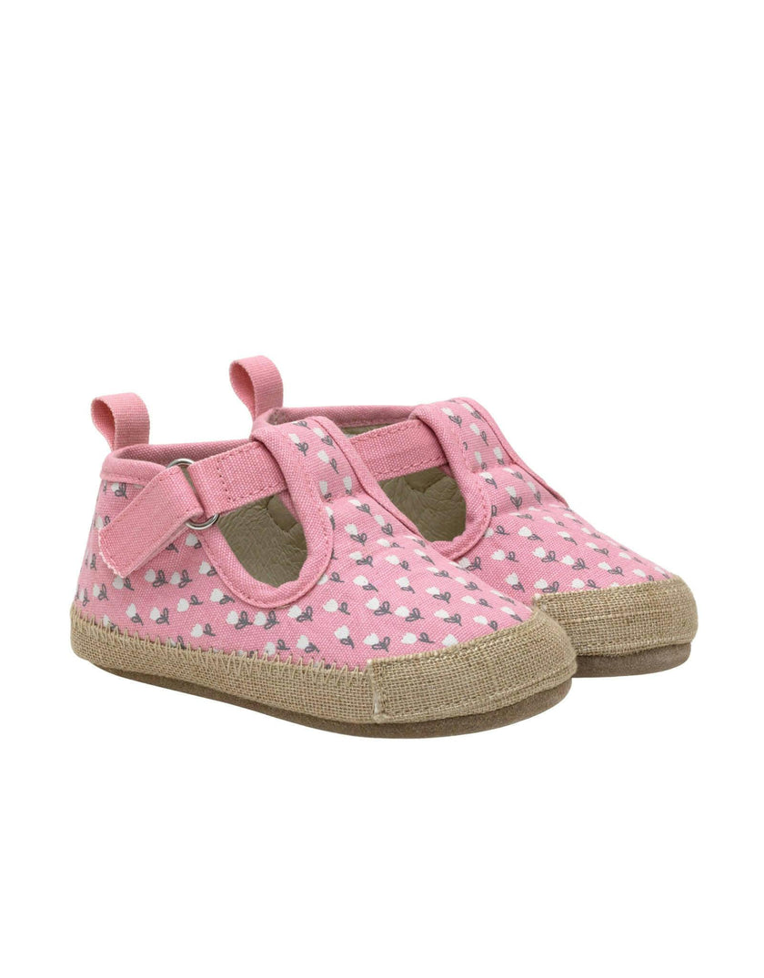 Tulips Blush Canvas Espadrille First Kick