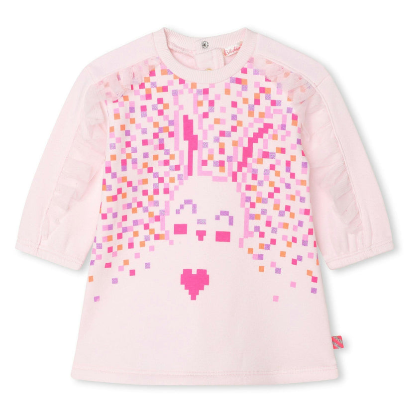 Pink Pixel Bunny Sweater Dress