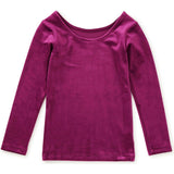 Velour Long Sleeve Slim Fit To, Purple