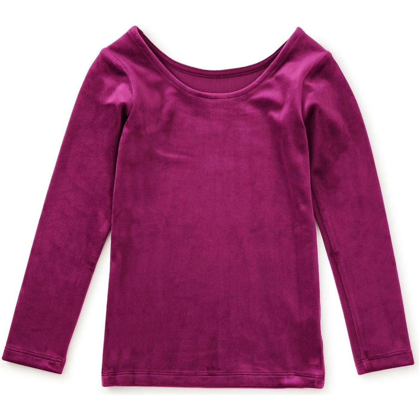 Velour Long Sleeve Slim Fit To, Purple