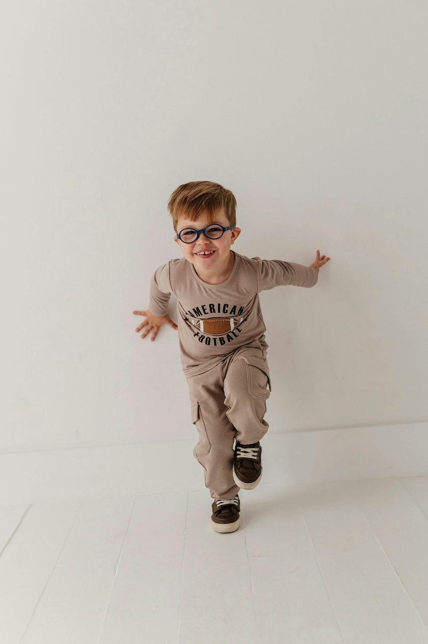 Boys Long Sleeve Tee in American Football