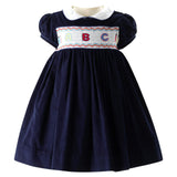 ABC Peter Pan Collar Puff Sleeve Smocked Dress & Bloomers