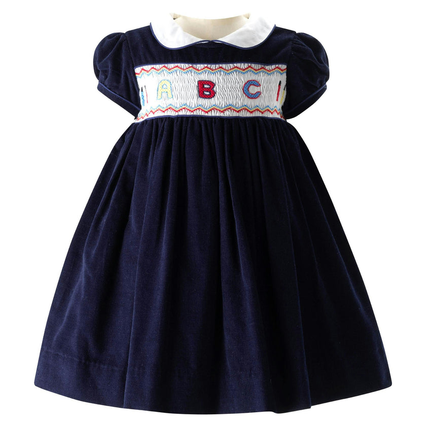 ABC Peter Pan Collar Puff Sleeve Smocked Dress & Bloomers