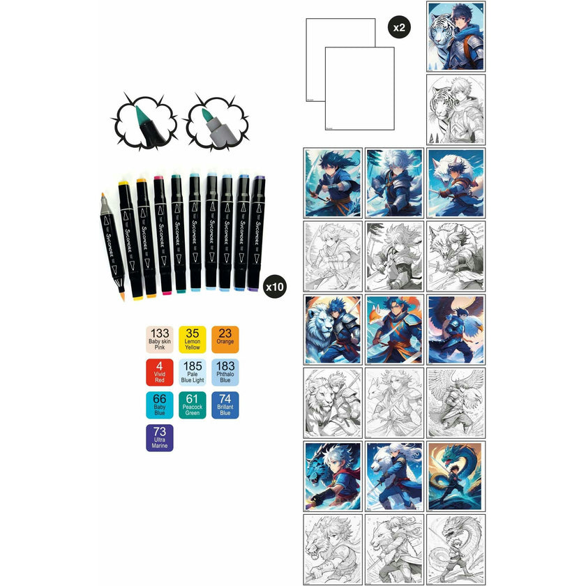 Manga - Layout And Markers Warrior Heroes - 10y+