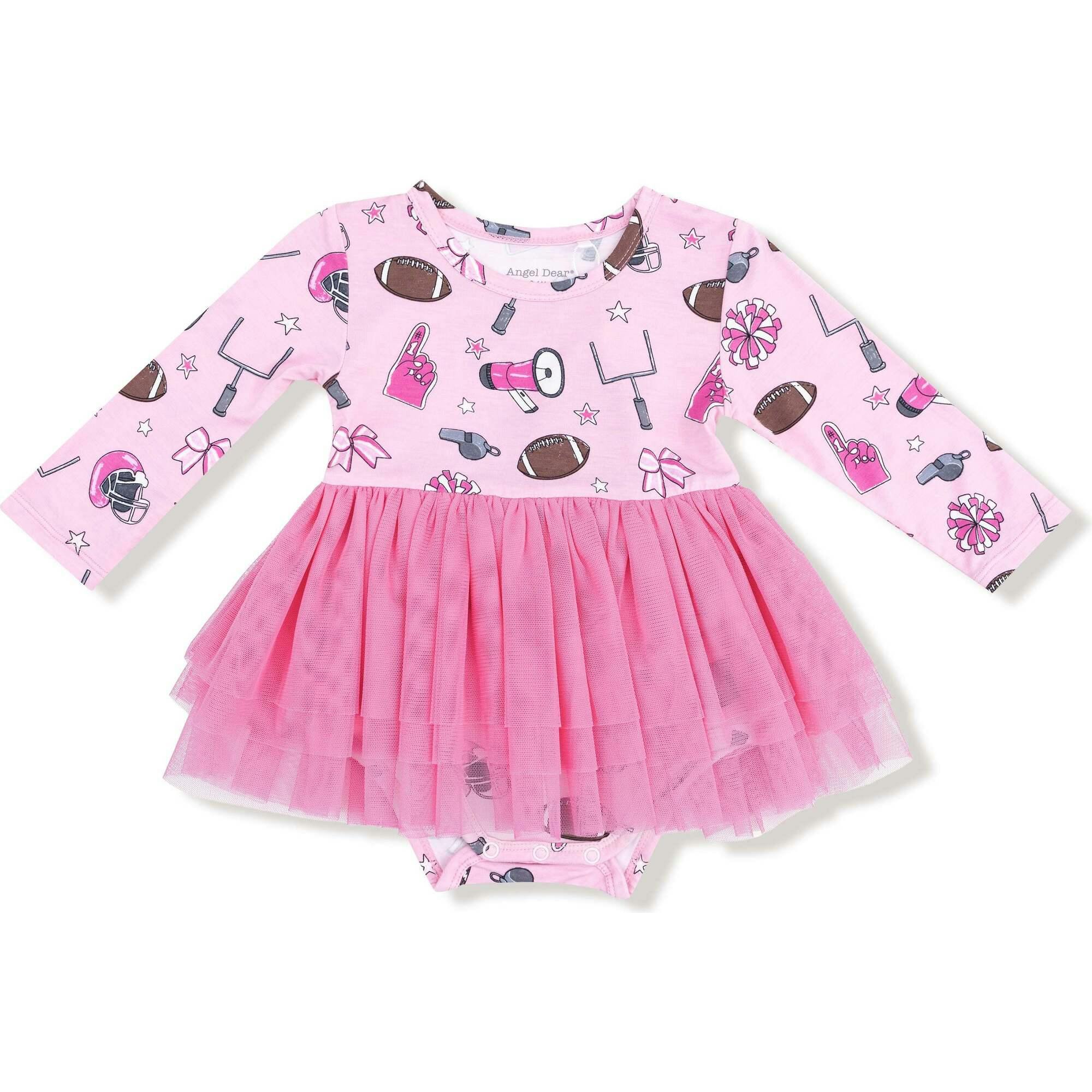 Game Day - Pink - Long Sleeve Tutu Bodysuit