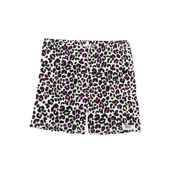 Biker Shorts in Neon Leopard