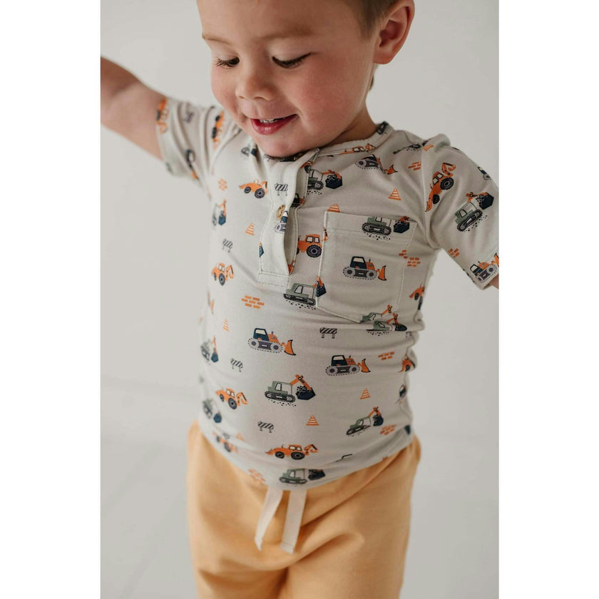 Boy's Short Sleeve Henley Shirt