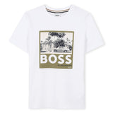 White Nostalgic Print T-Shirt