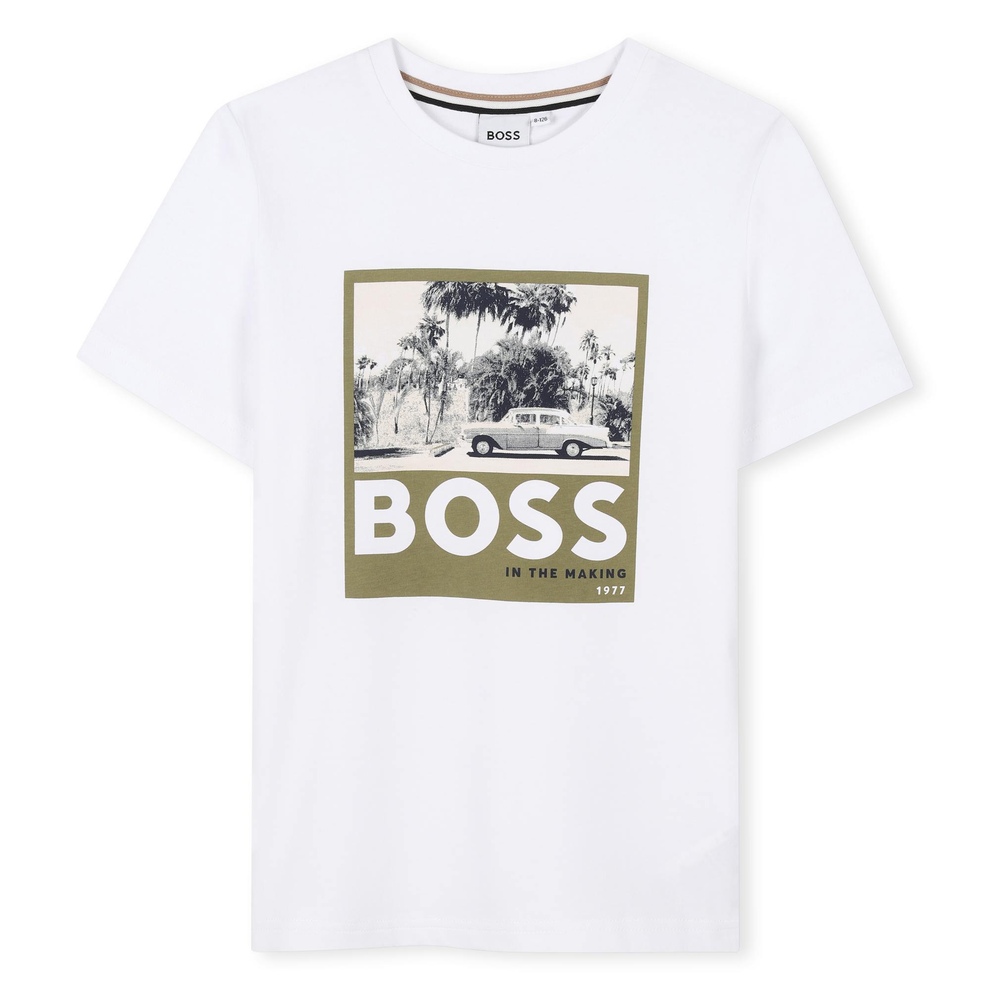 White Nostalgic Print T-Shirt