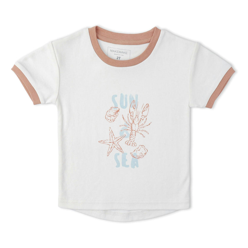 Organic Graphic Tee & Shorts Set - Beach Day
