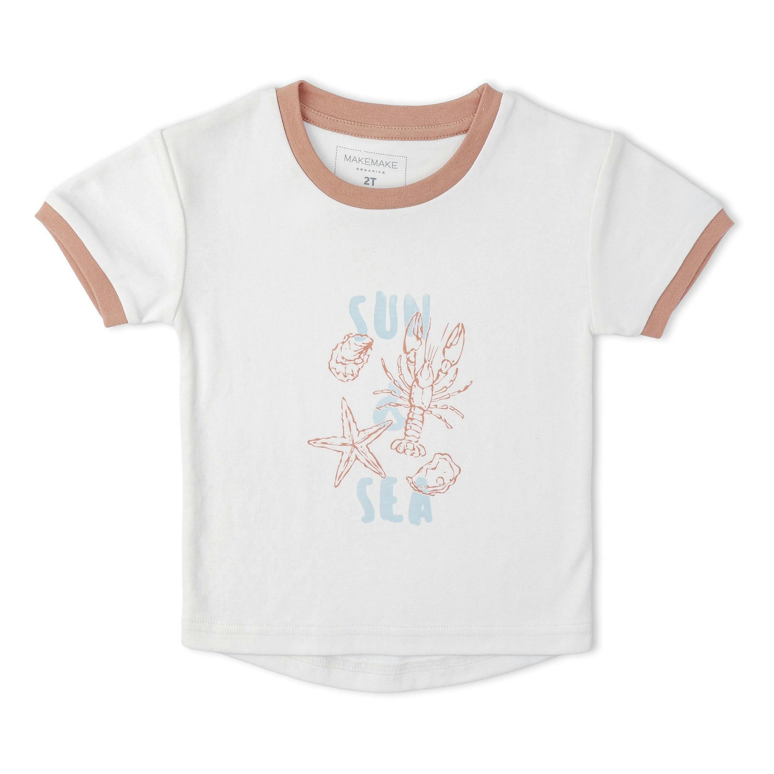 Organic Graphic Tee & Shorts Set - Beach Day