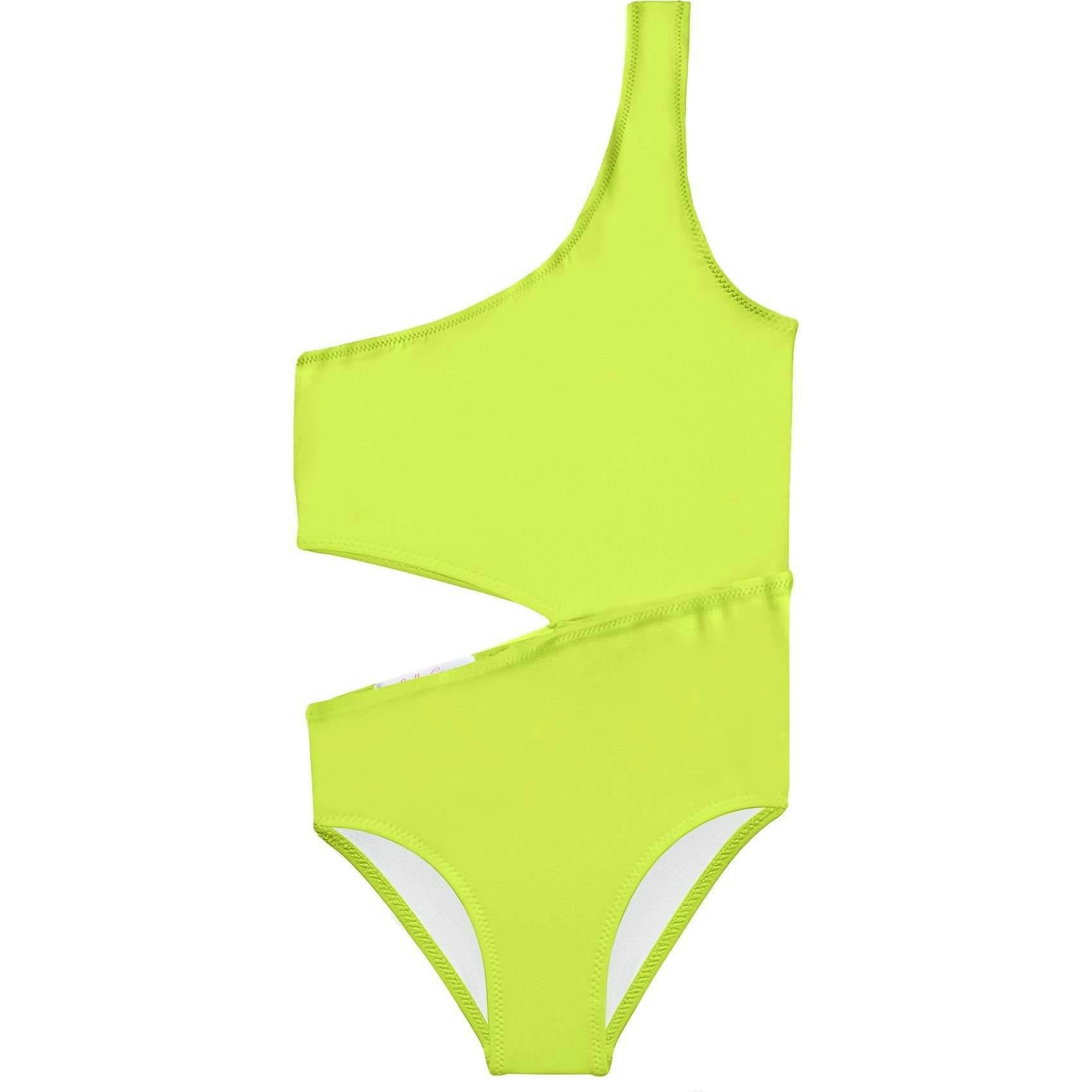 Side-Cut One Shoulder Sleeveless Swimsuit