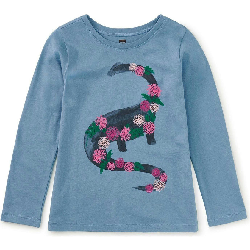Dino Bouquet Graphic Tee, Blue