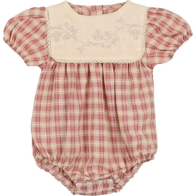 Textured Plaid Romper