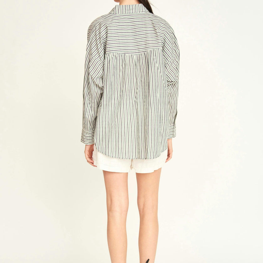 Kyoto Shirt in Dune Stripe