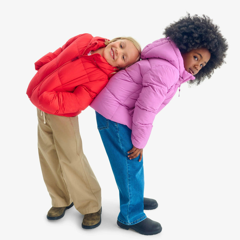 Kids fleece-lined puffer jacket