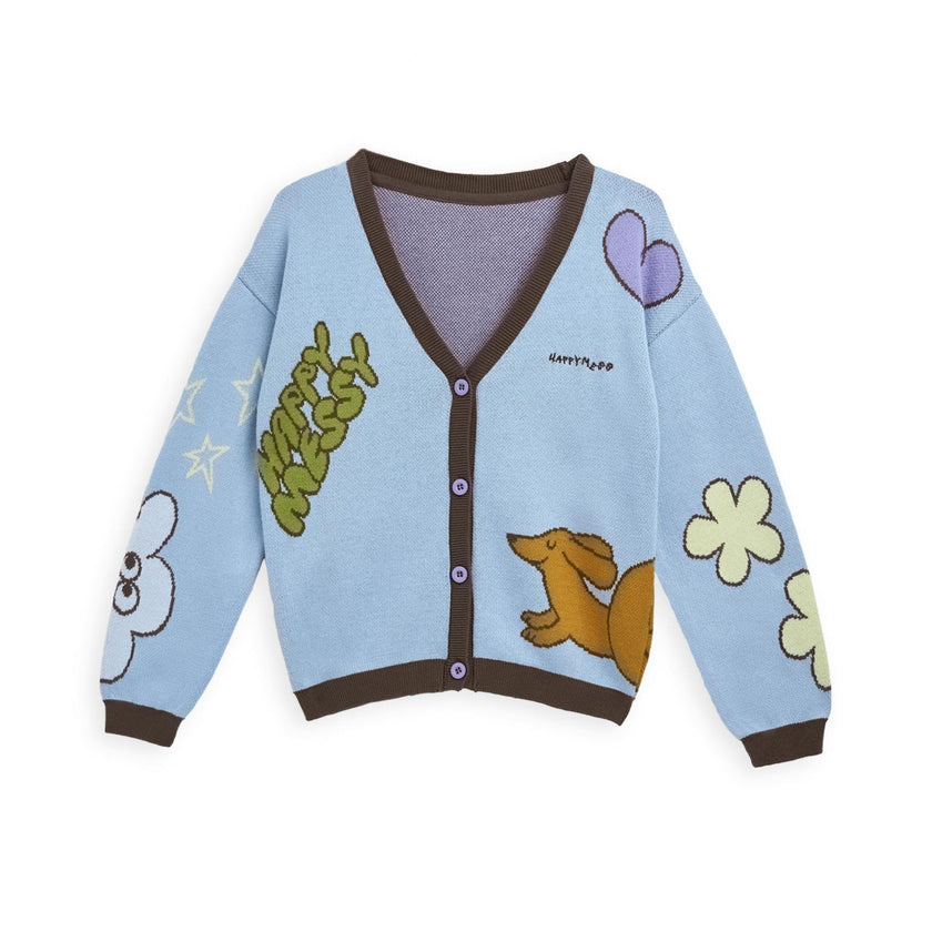 children's cotton cardigan - fun icons