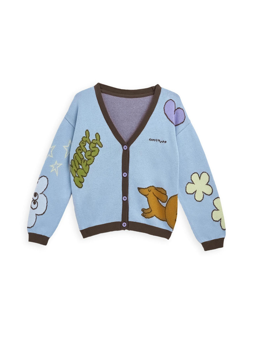 children's cotton cardigan - fun icons