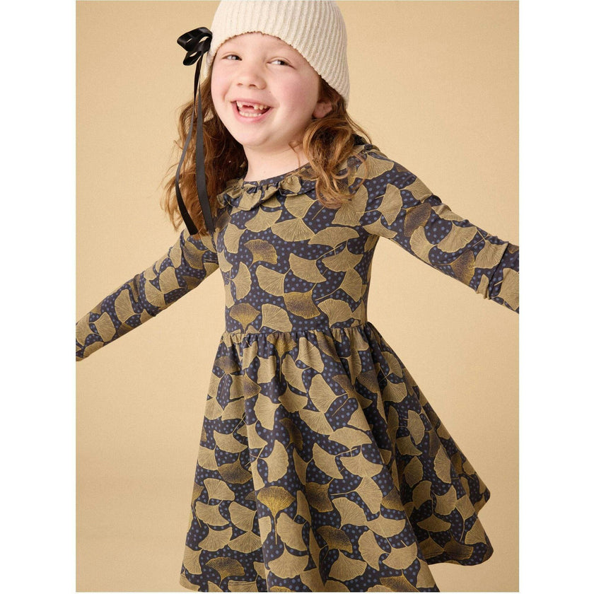 Ruffle Collar Ballet Dress, Blue