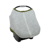Cotton Muslin Car Seat Canopy - Green Seed