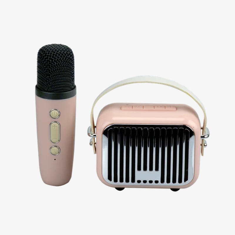 Pocket Karaoke-Microphone & Speaker Combo-Pink