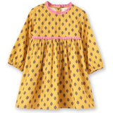 Toddler All-Over Print Lace Trim Long Sleeve Dress