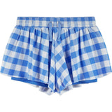Tween Girls Athletic Short | Blue Gingham