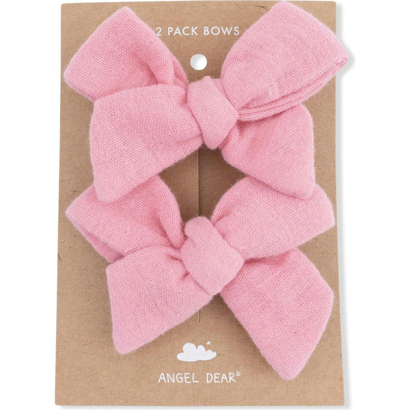 Solid Muslin Poignant Pink - Tutu Bubble & 2 Pack Bow Clips Set
