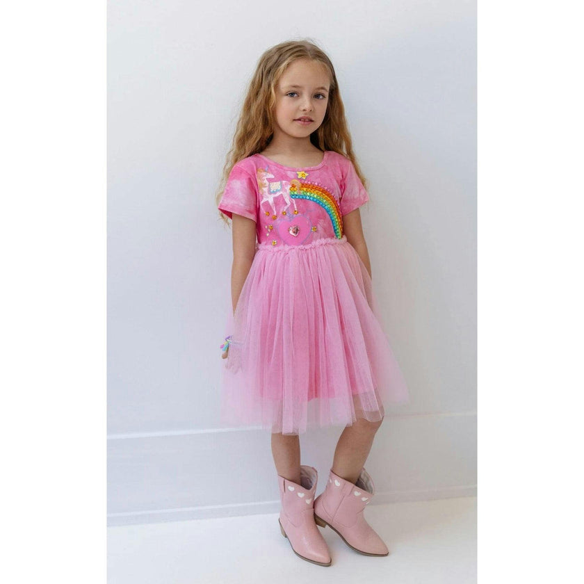Rainbow Gem Tie Dye Dress