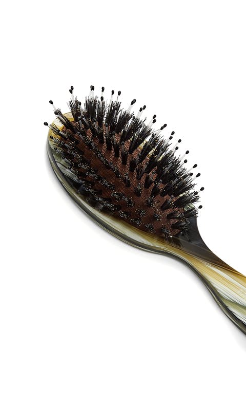 Travel Hair Brush in Horn