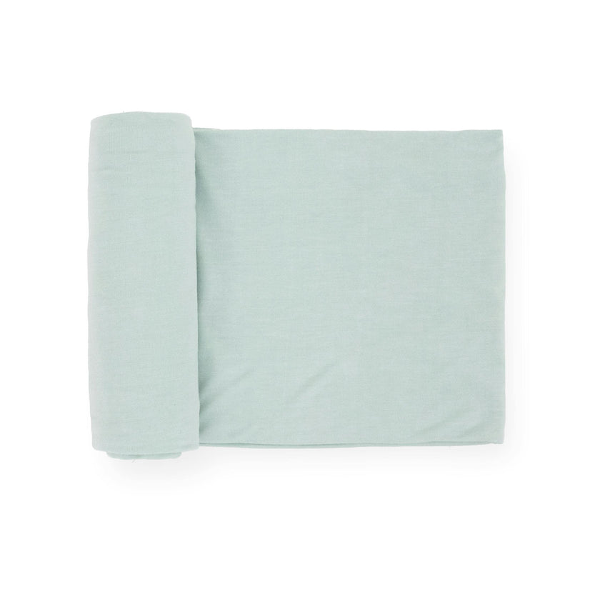 Stretch Knit Swaddle Blanket - Frost Green
