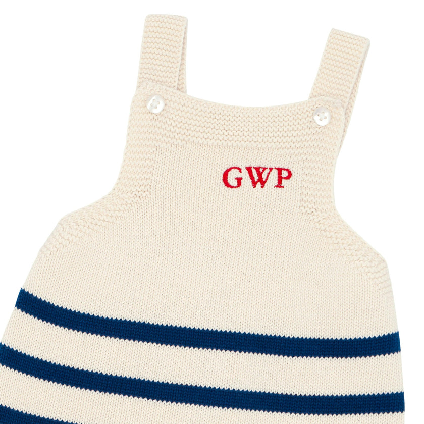 baby breton stripe short overall