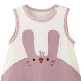White Bunny Pleated Dress