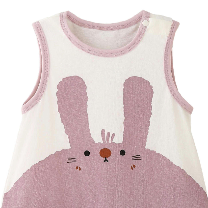 White Bunny Pleated Dress