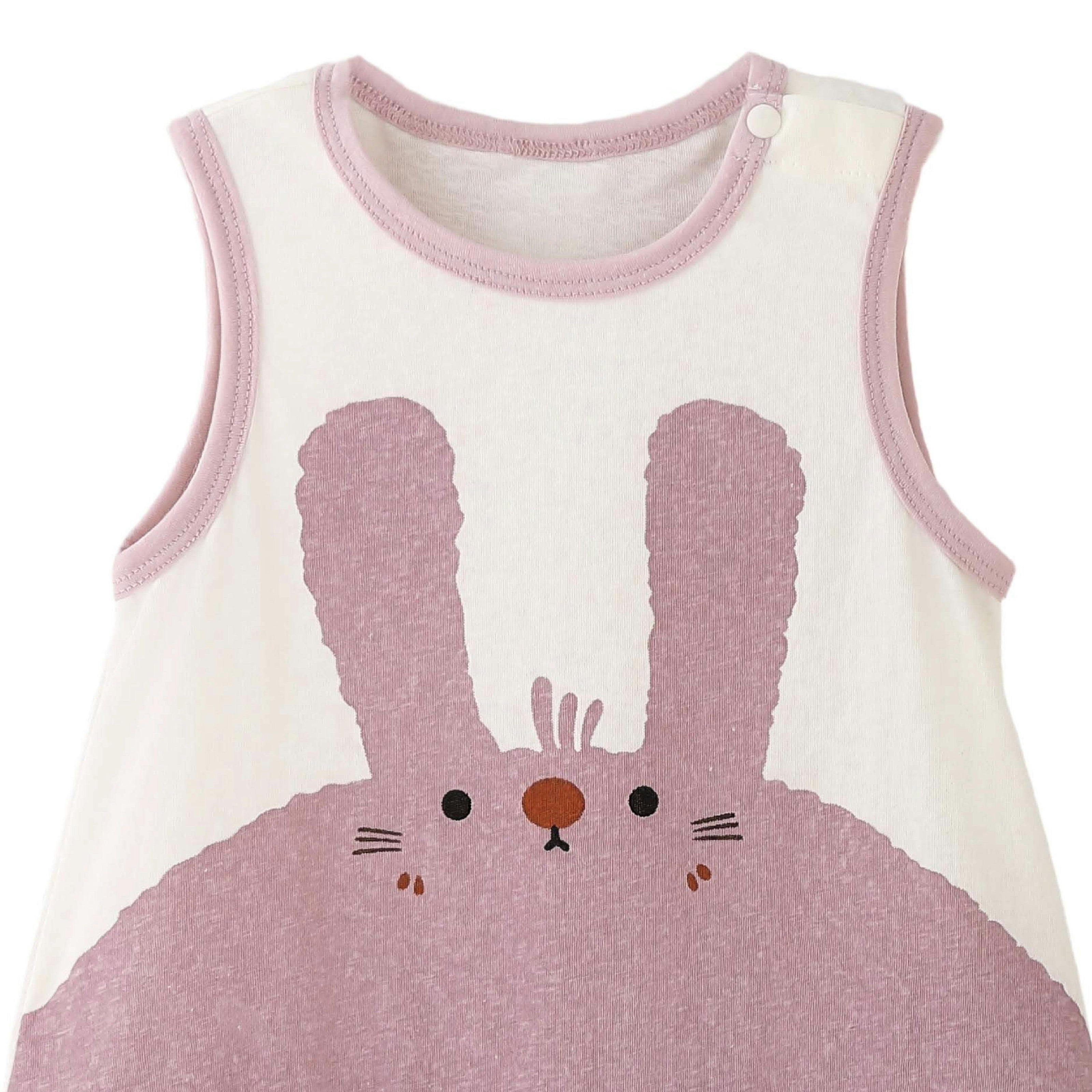 White Bunny Pleated Dress