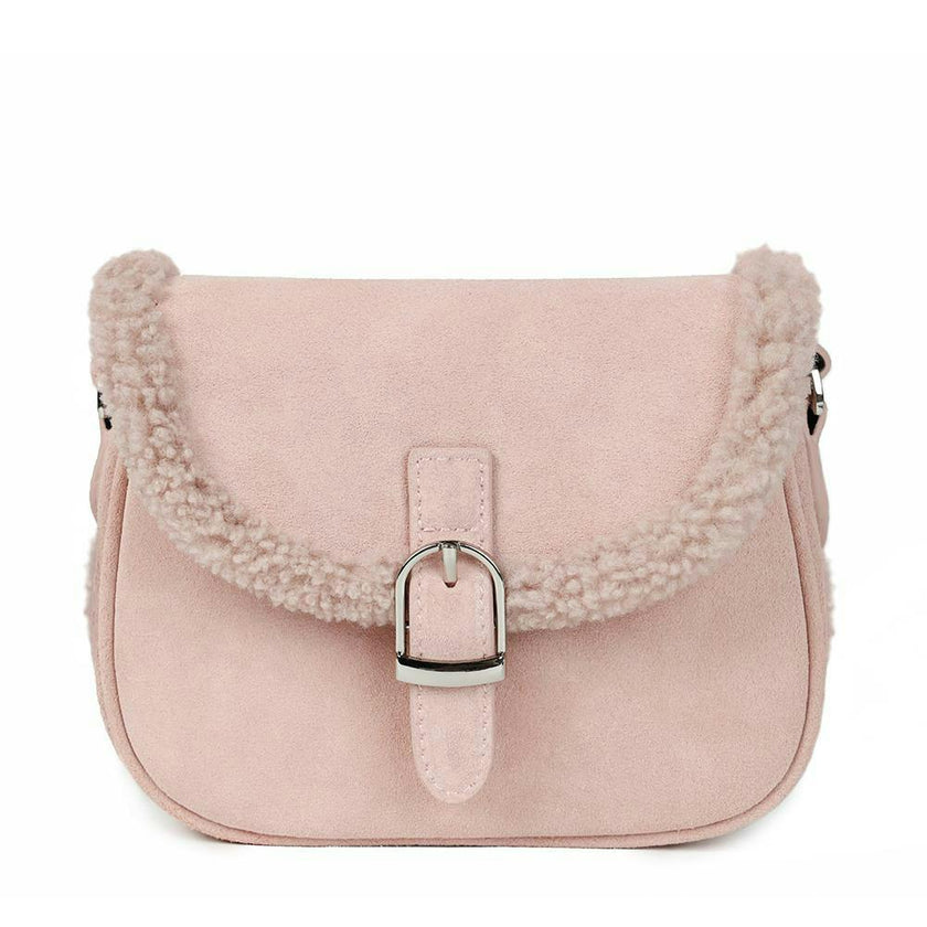 Shae Suede Crossbody Buckled Bag