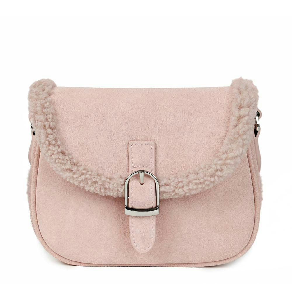 Shae Suede Crossbody Buckled Bag