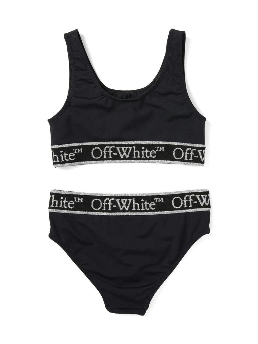 Black Logo-Band Bikini Set
