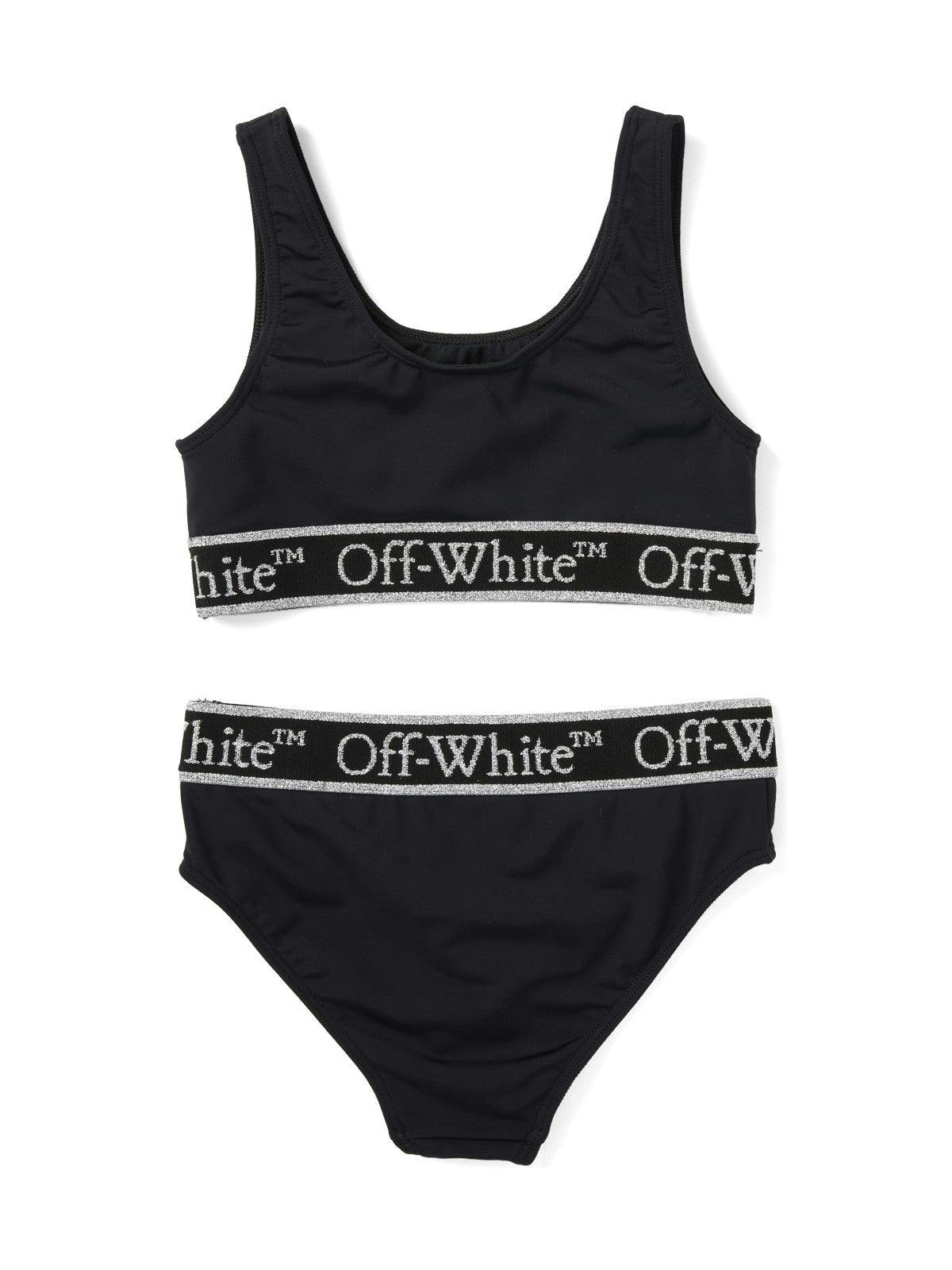 Black Logo-Band Bikini Set