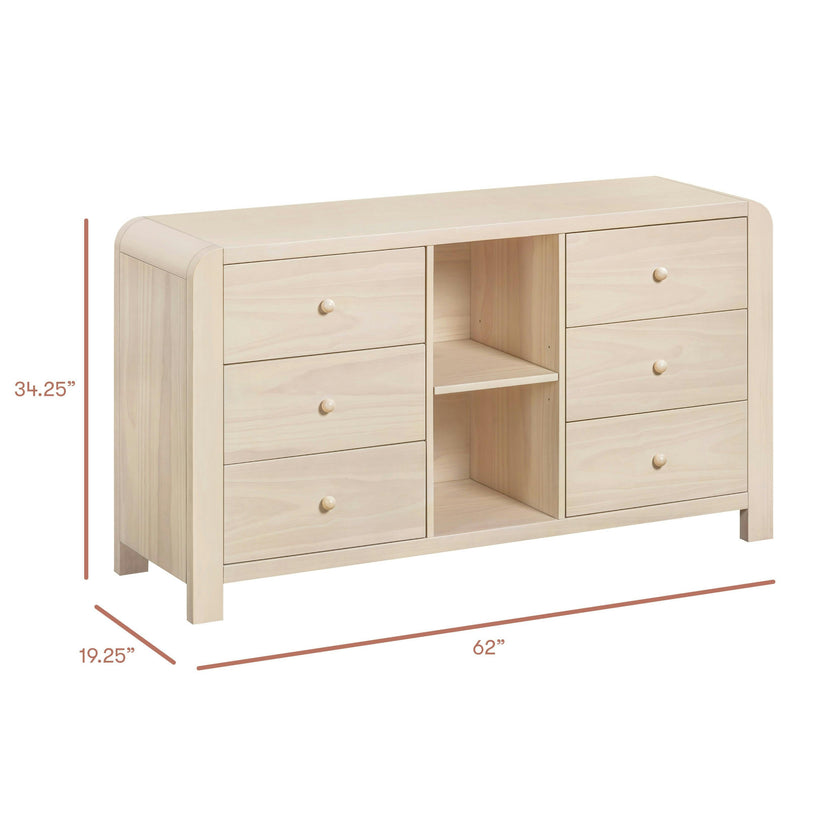 Babyletto Kids TipToe 6-Drawer Assembled Dresser with Cubbies