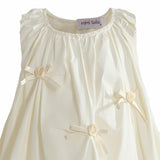 Cream Verona Bow Rosette Balloon Dress