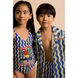 WAVY MESH SHIRT BLUE