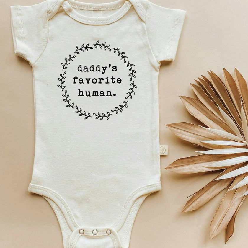 Daddy's Favorite Human Organic Baby Bodysuit