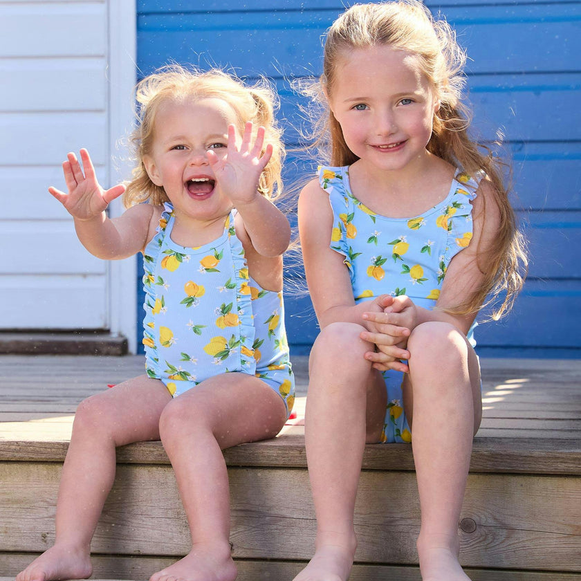 Frill Swimsuit in Lemon