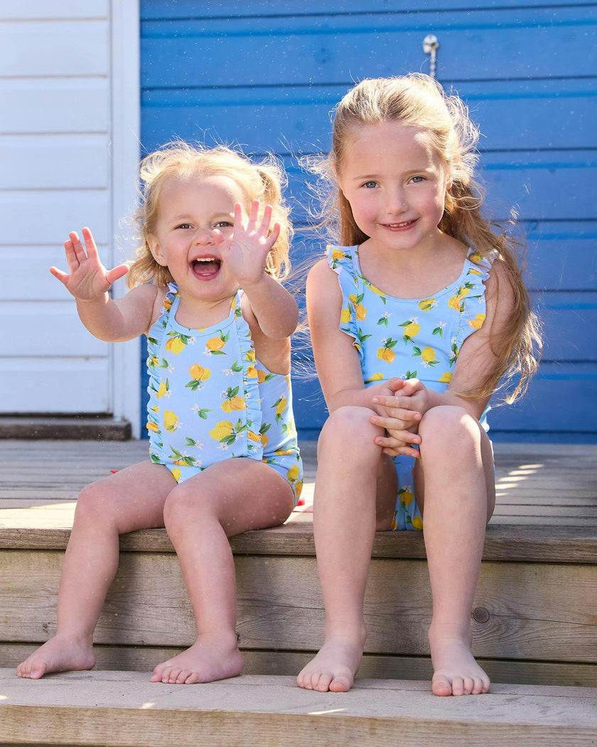 Frill Swimsuit in Lemon