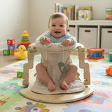 Oakling Foldable Wooden Baby Activity Seat | Plush Sit-Up Play Seat for 10 to 18 Months