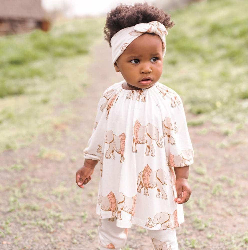 Vintage Balloons Organic Cotton Dress & Legging Set