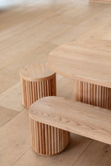 Fluted Oval Kids Table – Solid European Oak Activity Table