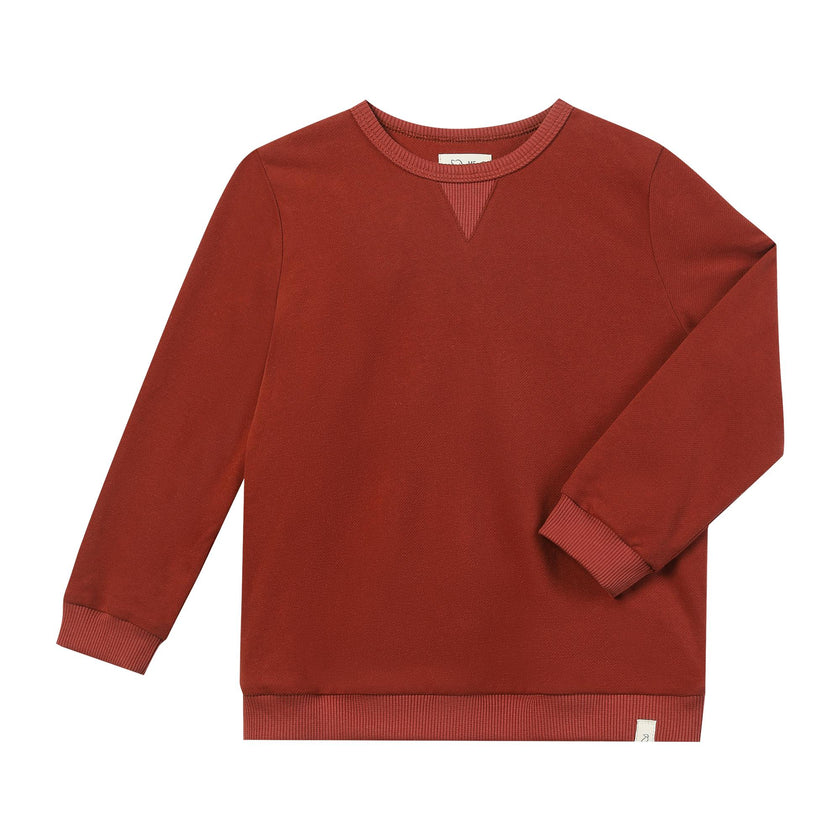TARQUIN pique sweatshirt burgundy
